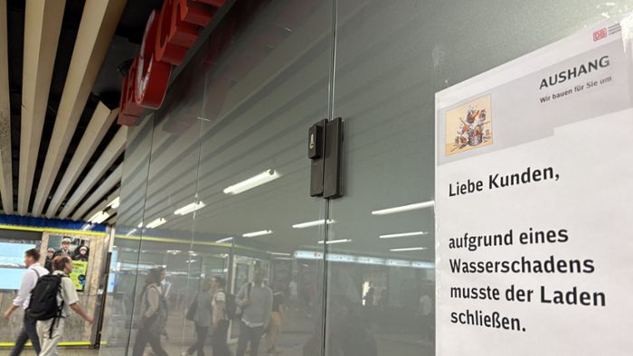 Laden im Stuttgarter Hauptbahnhof: Wasser läuft in Bäckerei in der Klett-Passage