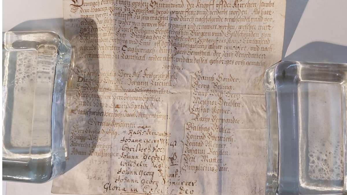 Fund in Cannstatter Stadtkirche: Was steht im ältesten Dokument aus der Zeitkapsel von 1661?