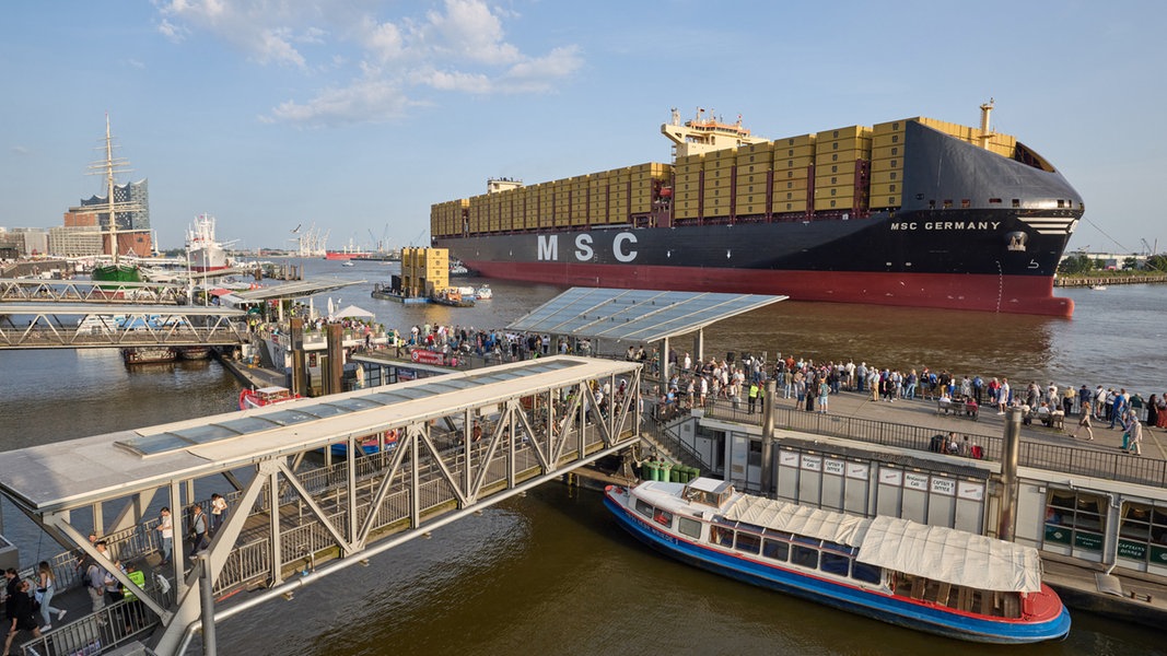 Mit Schiffstaufe: Fest der Reederei MSC im Hamburger Hafen | NDR.de - Nachrichten