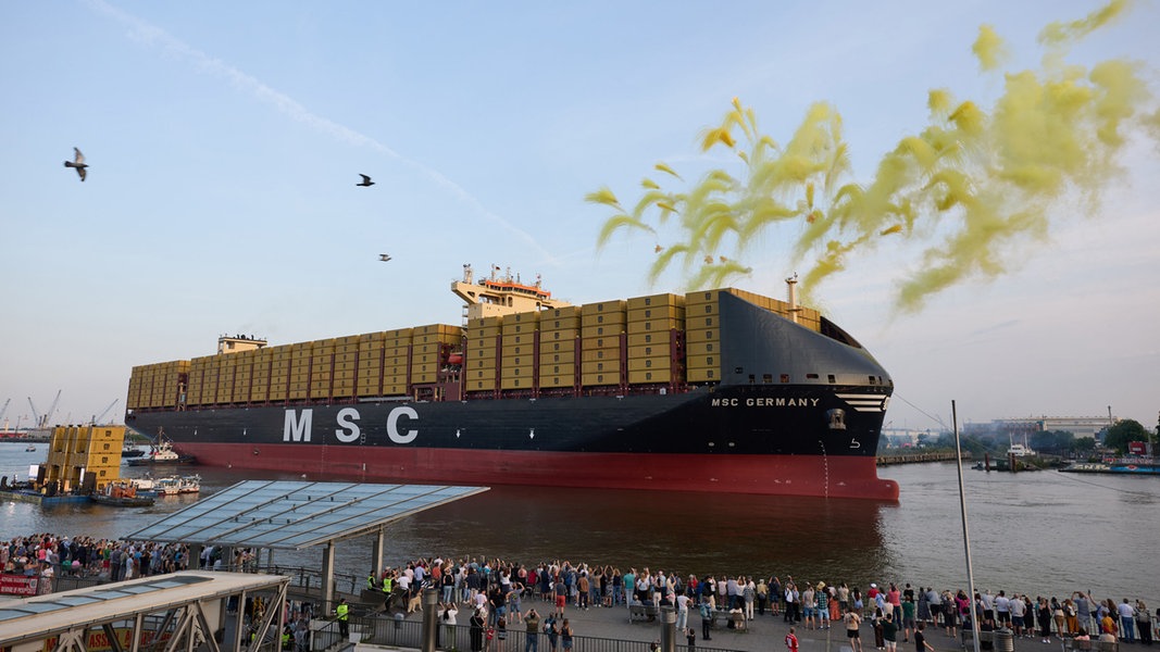 Mit Schiffstaufe: Fest der Reederei MSC im Hamburger Hafen | NDR.de - Nachrichten