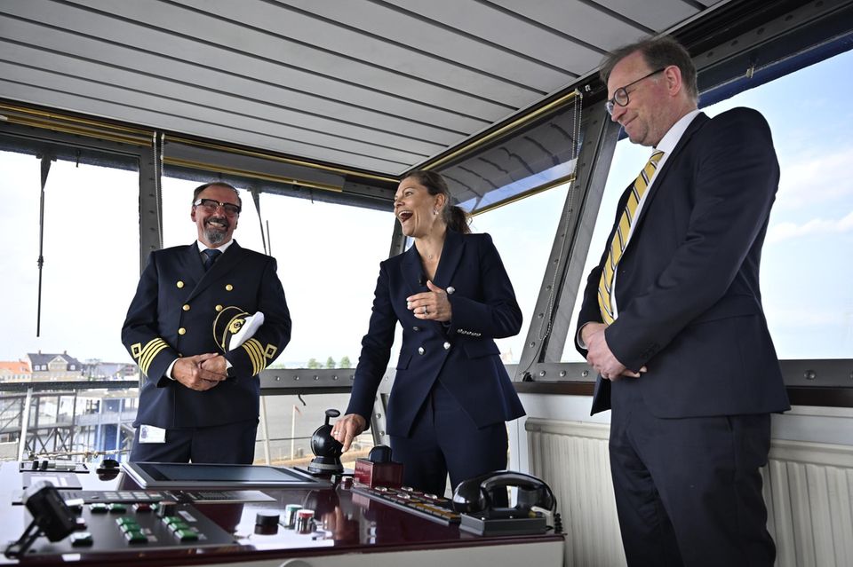 Prinzessin Victoria an Bord des Eisbrechers Oden