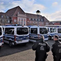 Bundespolizei am Bahnhof in Frankfurt (Oder) 3.3.2022