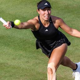 Tennis, Achtelfinale, Jessica Pegula (Vereinigte Staaten) retourniert einen Ball. (Quelle: dpa/Andreas Gora)