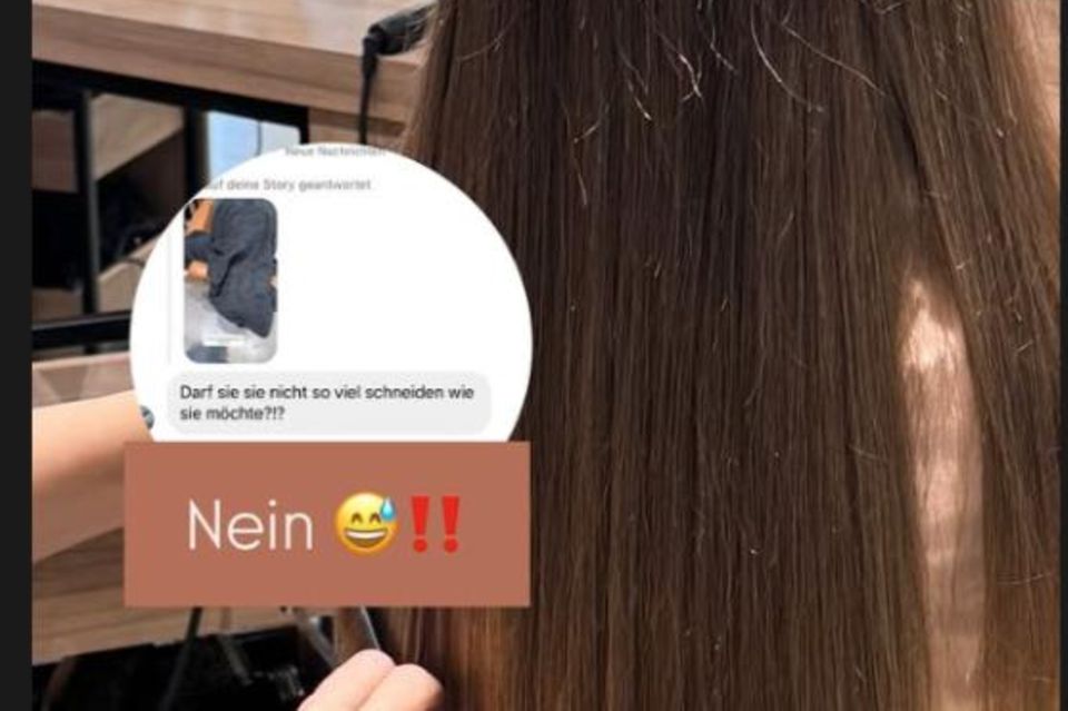 Tochter Mia ließ sich beim Friseur letztlich nur die Spitzen schneiden. 