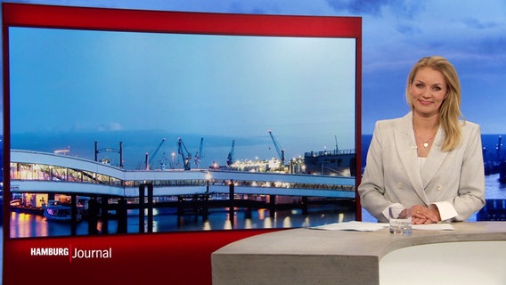 Dina Hille moderiert das Hamburg Journal um 18.00. © Screenshot 