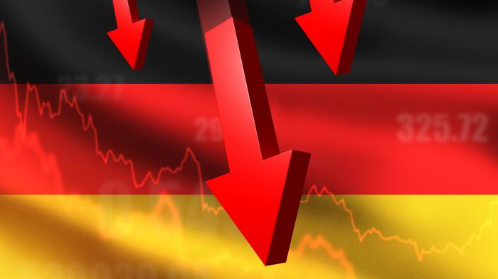 Deutschlandfahne, Pfeile nach unten