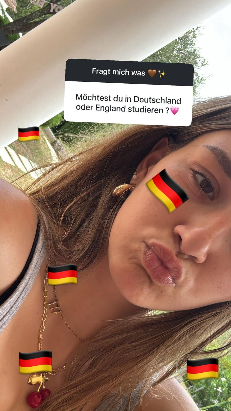 In ihrer Instagram-Story bestätigt Summer Terenzi, dass sie in Deutschland studieren wird.