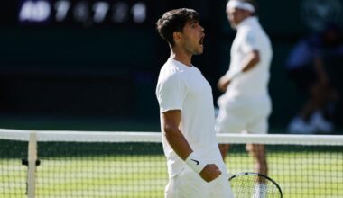 Titelverteidiger in Wimbledon weiter: Alcaraz quält sich gegen Fognini zu Fünfsatz-Sieg