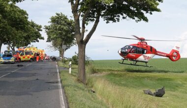 Acht Verletzte bei Frontalzusammenstoß in Herzogswalde auf der B173