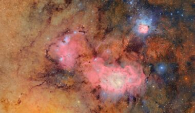 Dieses vom NSF-DOE Vera C. Rubin Observatory zur Verfügung gestellten Bild setzt sich aus 678 Einzelaufnahmen zusammen und es werden sonst schwache oder unsichtbare Details deutlich sichtbar - etwa die Gas- und Staubwolken, aus denen der Trifidnebel (oben rechts) und der Lagunennebel bestehen.