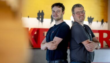 Ein Duo aus Vater und Sohn bei Henkel