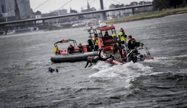 Retter suchen erneut nach Person im Rhein – Hubschrauber im Einsatz