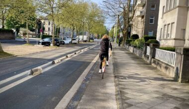 Protected Bike Lane als Experiment auf Hohenzollernstraße