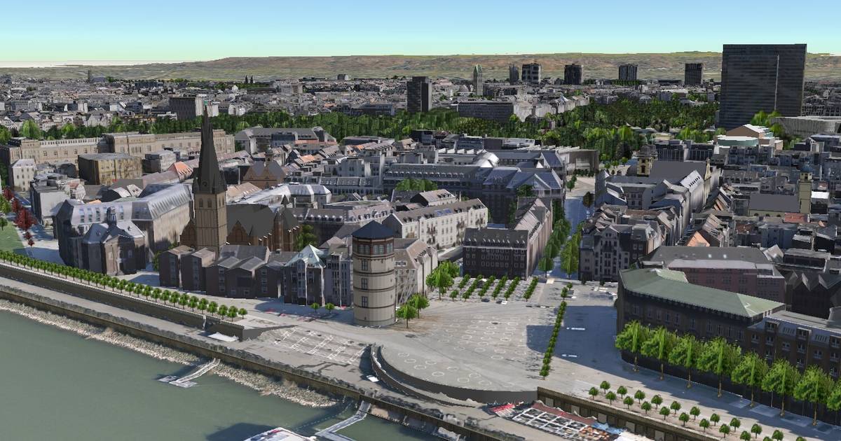 Digitaler Zwilling bietet 3D-Simulation von Düsseldorf
