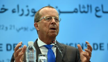 Der Uno-Sondergesandte für Libyen, Martin Kobler, bei einer Pressekonferenz in Tunis/Tunesien.