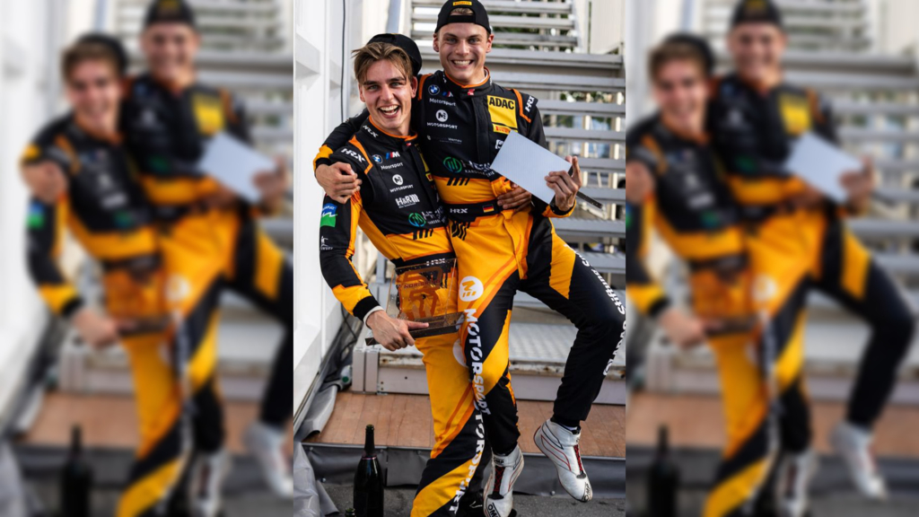 Berchinger Rackl feiert sein erstes GT4-Podium mit Familie und Champagner-Dusche