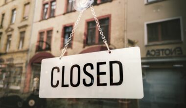 Schil mit der Aufschrift closed