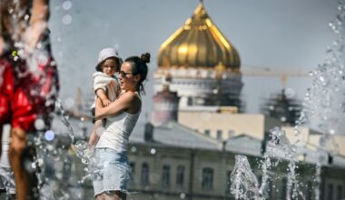 Sommerhitze in Moskau