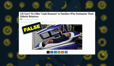 Gibt es in Großbritannien "Geldprämien" für die Sterbehilfe älterer Verwandter?