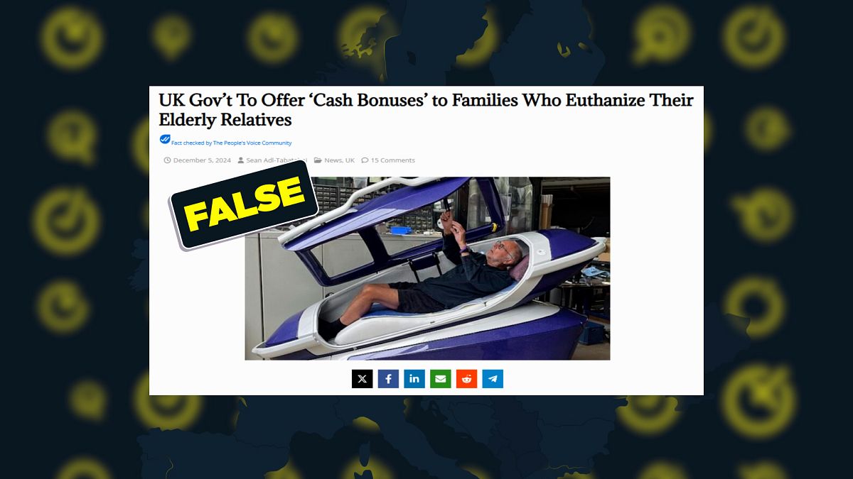 Gibt es in Großbritannien "Geldprämien" für die Sterbehilfe älterer Verwandter?