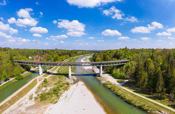 Die Großhesseloher Brücke.