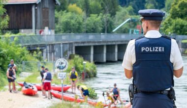 Partymeile Isar - Promille-Kontrolle für Schlauchbootfahrer