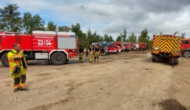 Kameraden aus Mittelsachsen Teil der schnellen Eingreiftruppe bei Großbrand in der Gohrischheide