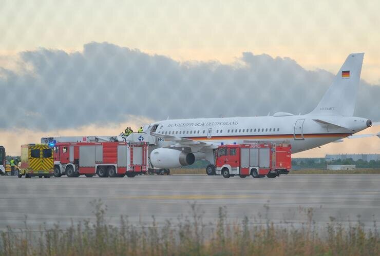 Regierungsflieger muss ungeplant in Leipzig landen
