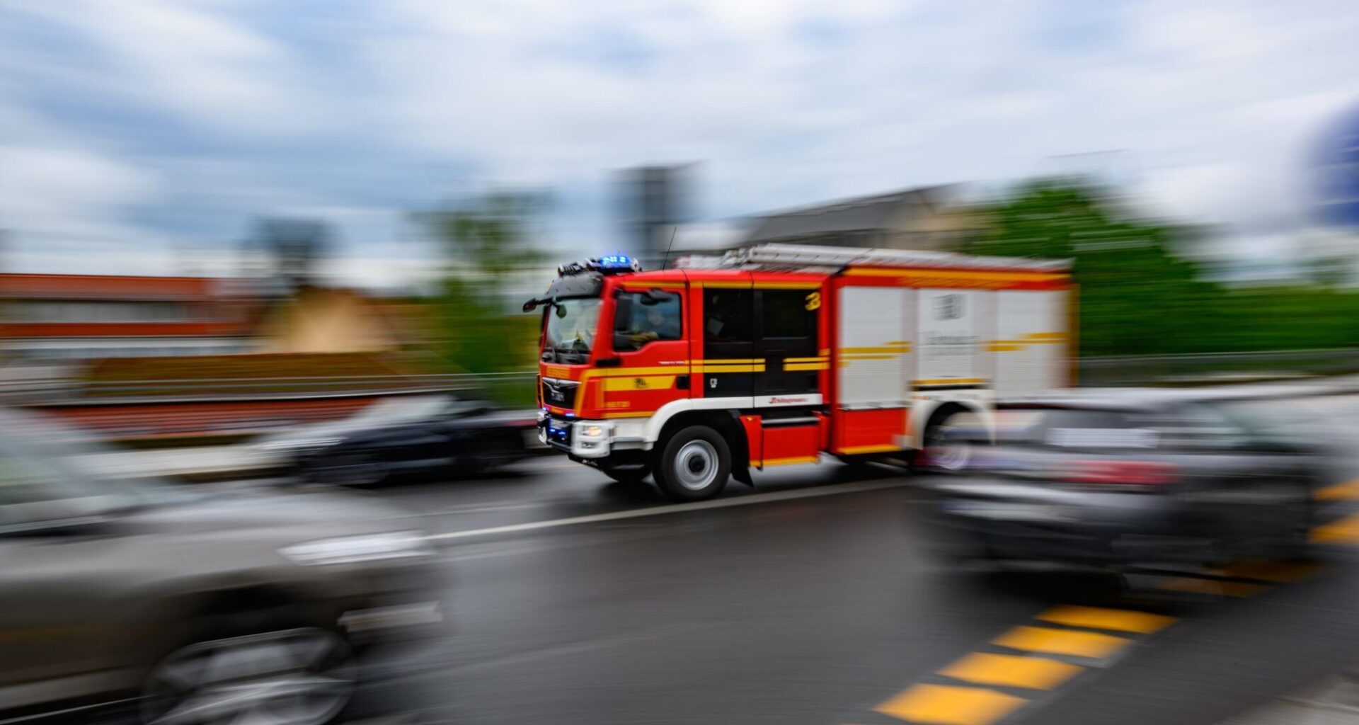 Brand in 15. Etage von Hochhaus