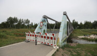 Fußgängerbrücke im Pleißenbachpark gesperrt: Das ist der Grund