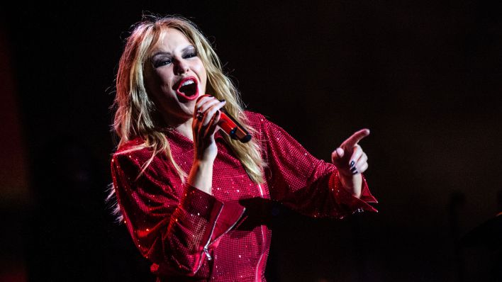 Kylie Minogue während ihrer aktuellen "Tension"-Tour im Sommer 2025 (Quelle: Ritzau Scanpix/Helle Arensbak)