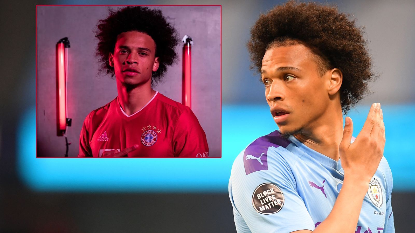 <strong>Leroy Sane</strong><br>
                Rückennummer 10 beim FC Bayern: ab 2020 Position: Linksaußen