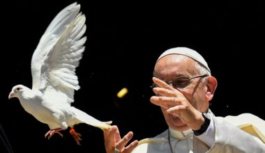 Wandgemälde zum Gedächtnis an den Papst des Friedens
