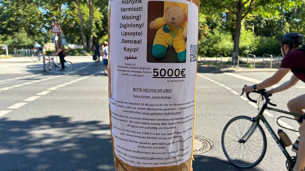 Suche nach dem vermissten Teddy in Berlin: Der Finderlohn ist deutlich erhöht worden.
