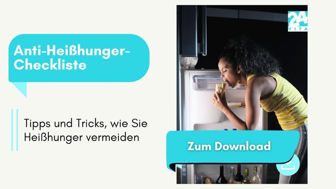 Eine Frau, die mit Heißhunger zu kämpfen hat in einer Montage. 