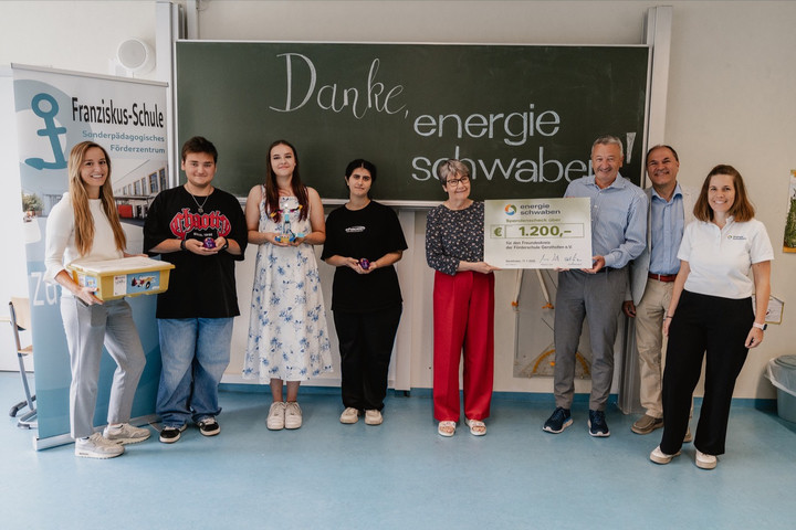 energie schwaben spendet 1.200 Euro für die Franziskus-Schule in Gersthofen - News Augsburg, Allgäu und Ulm