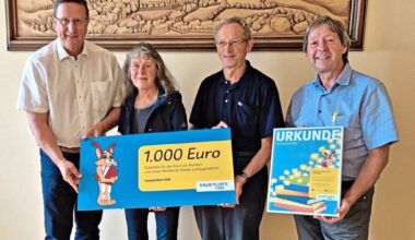 Geld für Bücherei vom Energieversorger