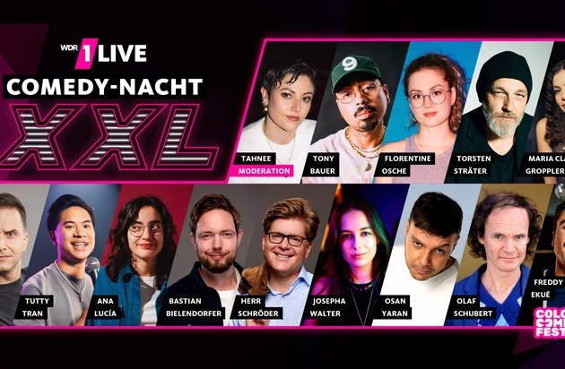 Die 1LIVE COMEDY-NACHT XXL – so viele Comedians wie noch nie!