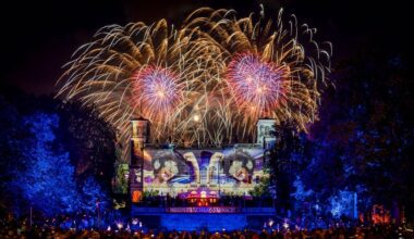 Feuerwerk über Schloss Albrechtsberg - Foto: PR/Schlössernacht
