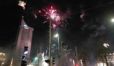 Feuerwerk in der Stadt.