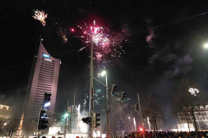 Feuerwerk in der Stadt.