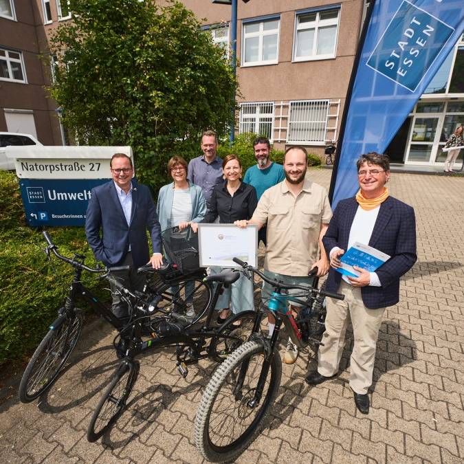 Umweltamt Essen erhält Zertifikat als fahrradfreundlicher Arbeitgeber