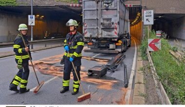 FW-M: Lkw-Ausleger verloren (Haidhausen) | Presseportal