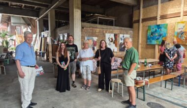 Kunstverein auf Atelierbesuch: Kunstscheuer Seckenheim bei Sigrid Kiessling-Rossmann - Leimen-Lokal