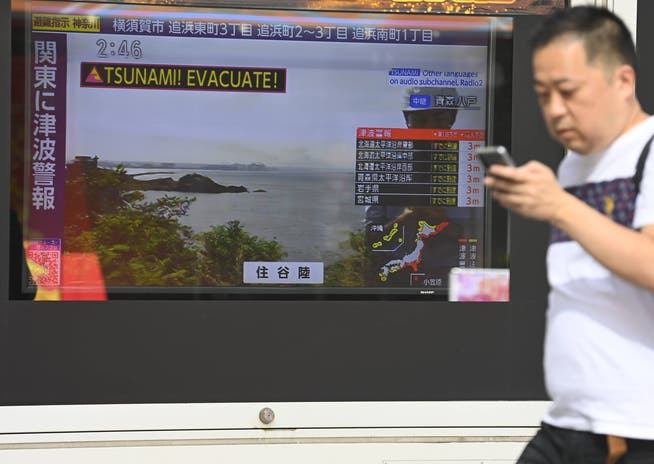 In Japan wurde für viele Küstengebiete am Pazifik eine Tsunami-Warnung ausgegeben.