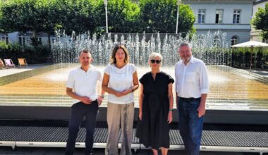 PlayFountain auf dem Wiesbadener Luisenplatz: Mobiler Wasserspielplatz wieder da