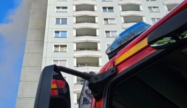 FW Dresden: Wohnungsbrand in der 15.Etage eines Wohnhochhauses