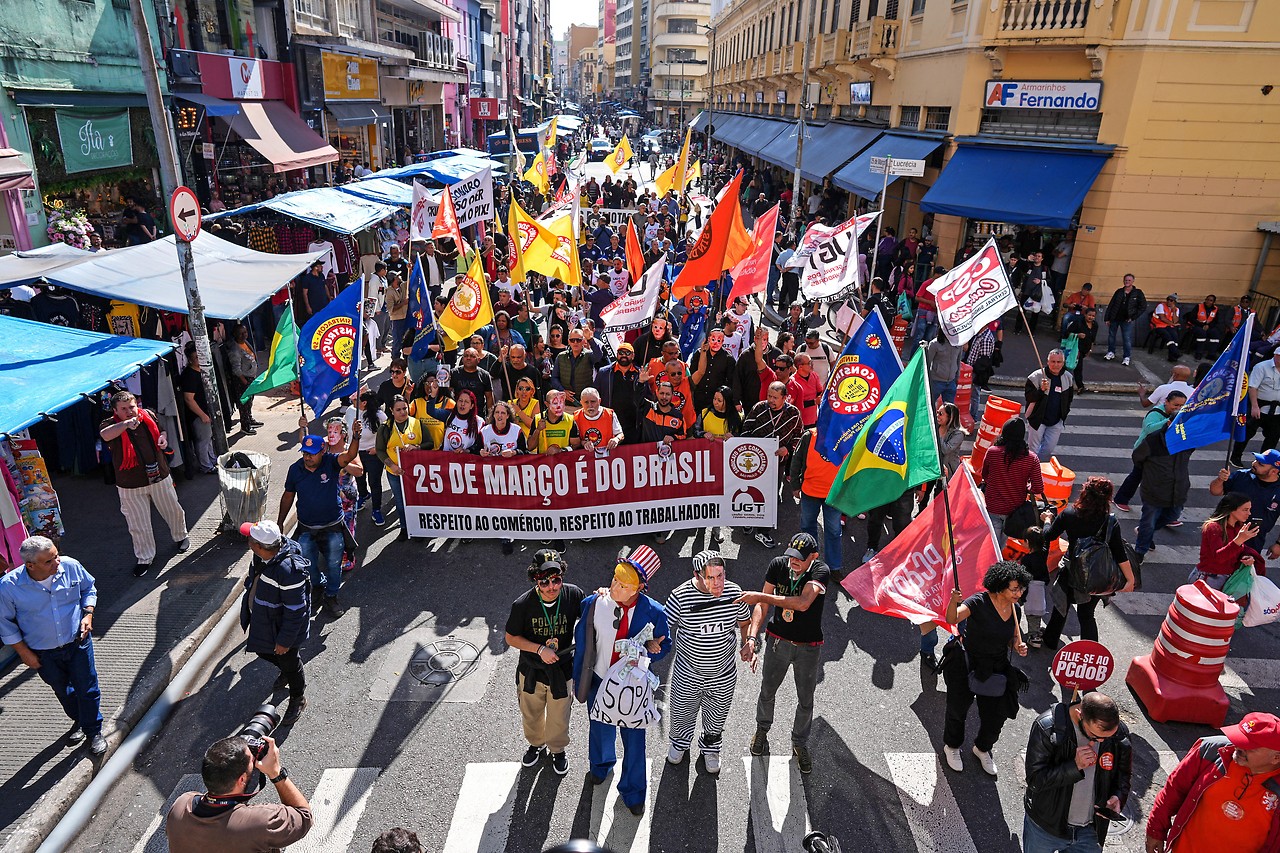 Demonstranten in Sao Paulo