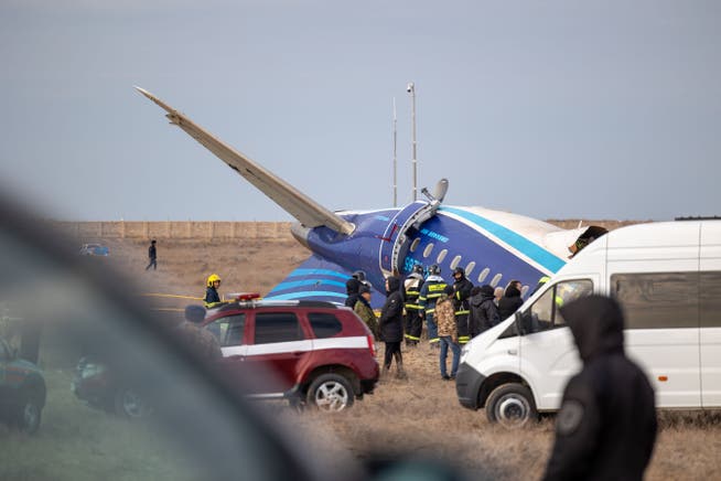 Der Stein des Anstosses: Am 25. Dezember stürzte ein aserbaidschanisches Passagierflugzeug in Kasachstan ab. Es war wohl von einer russischen Flugabwehrrakete getroffen worden.
