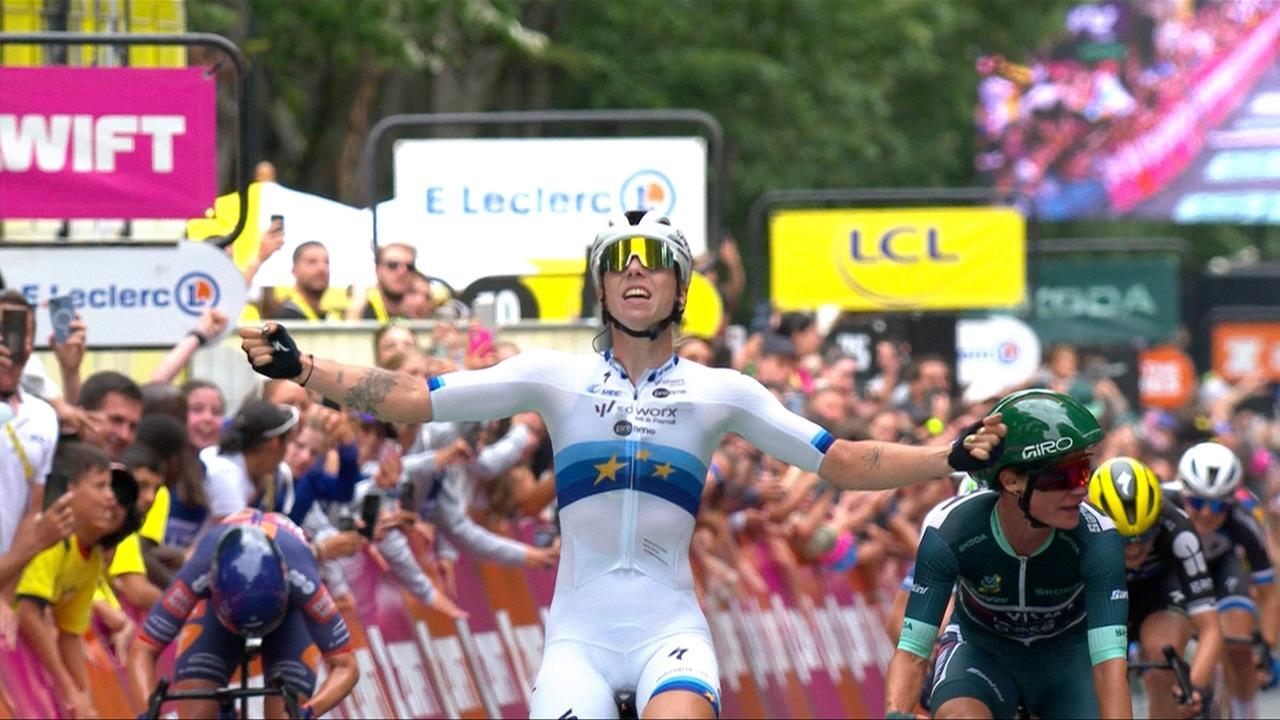 Tour de France Femmes: Lorena Wiebes sprintet zum Sieg, Vos wieder in Gelb
